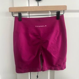 Young LA For Her Core Seamless Shorts in Raspberry Wine
